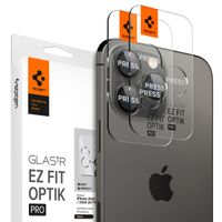 Spigen GLAStR EZ Fit Optik Kameraschutz 2er-Pack für iPhone 14 Pro / 14 Pro Max - Schwarz