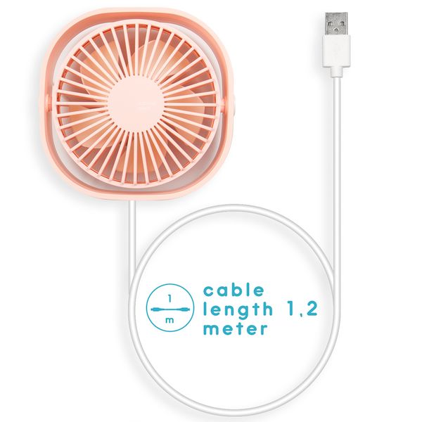 imoshion USB Schreibtischventilator - Rosa