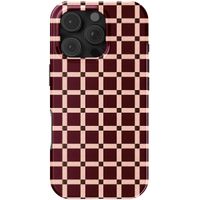 Selencia Vivid Rückabdeckung mit MagSafe Apple iPhone 16 Pro - Check This Burgundy