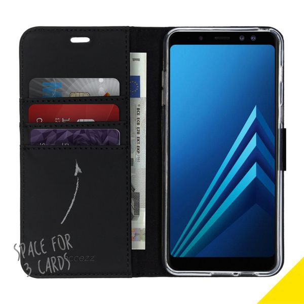 Accezz Wallet TPU Klapphülle Samsung Galaxy A8 (2018) - Schwarz