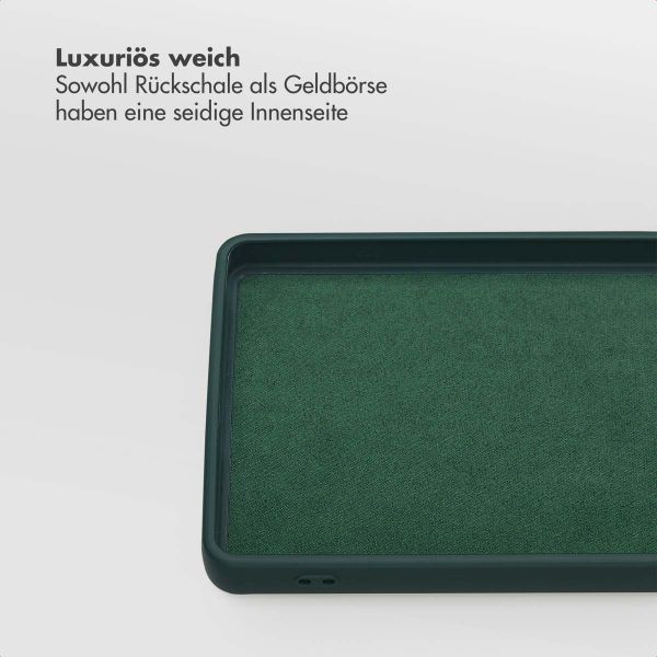 Selencia Olyn Abnehmbare Bookcase mit MagSafe Samsung Galaxy S24 Ultra - Grün