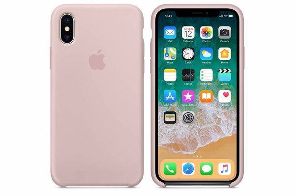 Apple Rosa Silikon-Case für Apple iPhone X