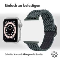 imoshion Elastische Nylonarmband für das Apple Watch Series 1-9 / SE - 38/40/41 mm / Series 10 - 42 mm - Dunkelgrau