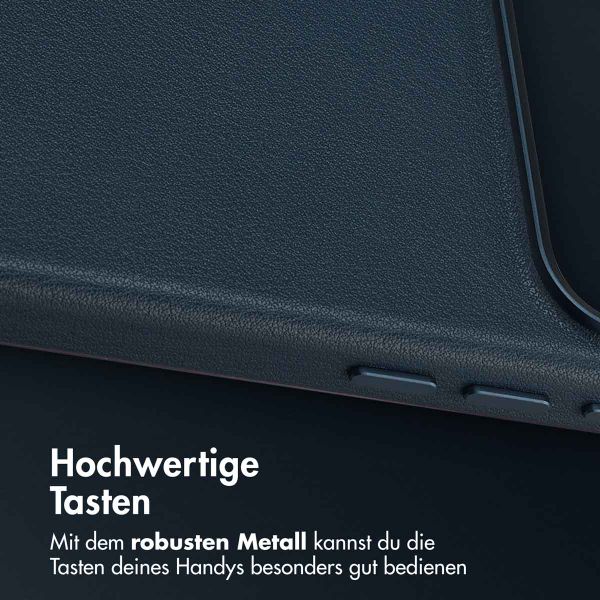 Accezz MagSafe Leather Backcover Apple iPhone 17 Pro Max - Nightfall Blue