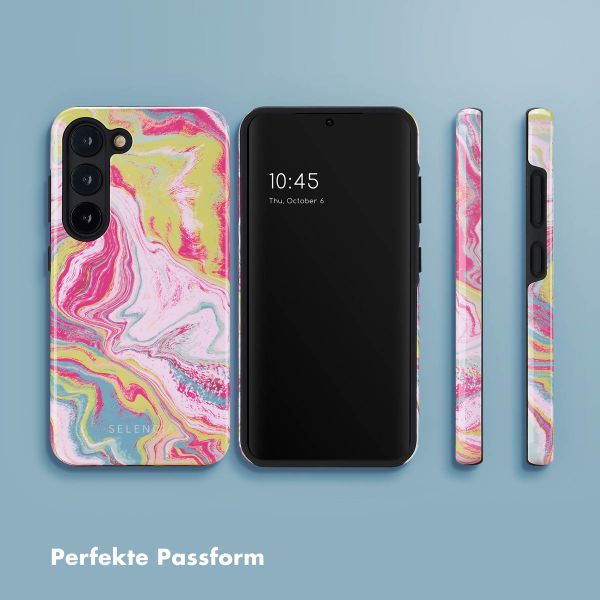 Selencia Vivid Back Cover Samsung Galaxy S23 - Marble Pink