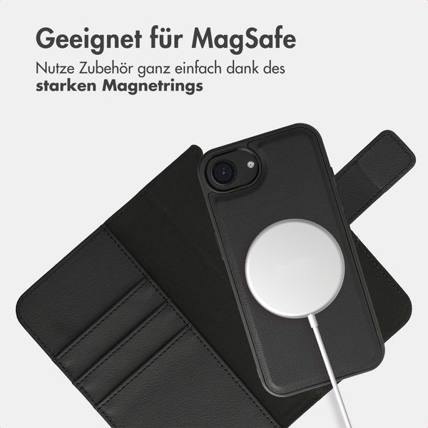imoshion Herausnehmbare 2-in-1 Luxus-Bookcase Apple iPhone 17e / 16e - Schwarz
