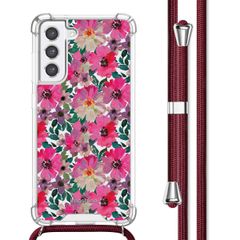 imoshion Design Hülle mit Band für das Samsung Galaxy S21 FE - Flower Water