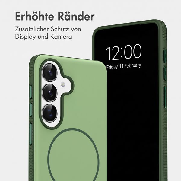 imoshion Color Backcover mit Thin MagSafe Ring Samsung Galaxy S25 / S24 - Dunkelgrün