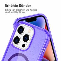 imoshion Sparkle Back Cover mit MagSafe für das Apple iPhone 14 Pro Max - Glitzer Violett