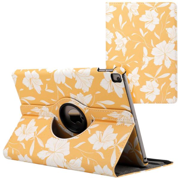 imoshion 360° drehbare Design Klapphülle für das iPad 9 (2021) / iPad 8 (2020) / iPad 7 (2019) 10.2 Zoll - Yellow Flowers