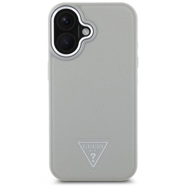 Guess Grained Triangle Case MagSafe Apple iPhone 16 - Beige