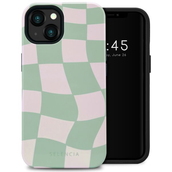 Selencia Vivid Tough Back Cover für das iPhone 13 - Groovy Sage Green