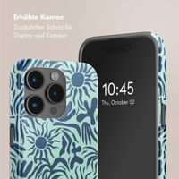 Selencia Vivid Tough Back Cover mit MagSafe für das iPhone 15 Pro - Tropical Vibes Light Blue