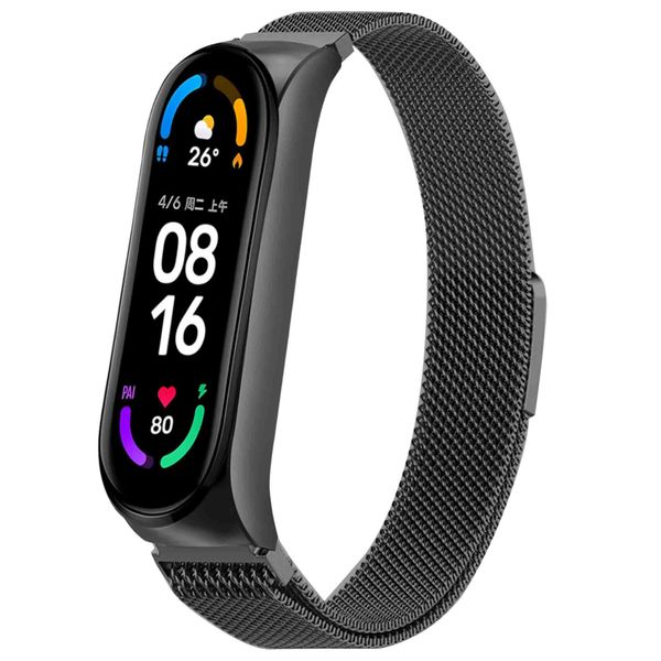 imoshion Mailändische Magnetarmband für das Xiaomi Mi Band 5 / 6 - Schwarz