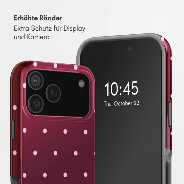 Selencia Vivid Rückabdeckung mit MagSafe Apple iPhone 17 Pro Max - Happy Dots Burgundy