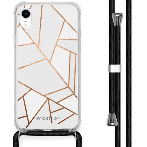 imoshion Design Hülle mit Band für das iPhone Xr - White Graphic