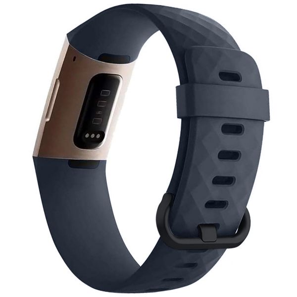 imoshion Silikonband für das  Fitbit Charge 3 / 4 - Dunkelblau