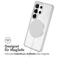 imoshion Sparkle Back Cover mit MagSafe Samsung Galaxy S25 Ultra - Glitzer Transparent