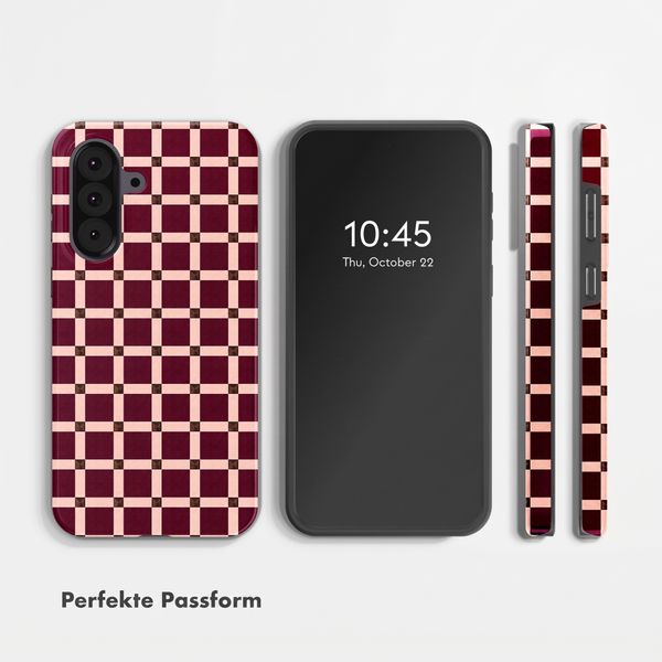 Selencia Vivid Back Cover Samsung Galaxy A37 (5G) - Check This Burgundy