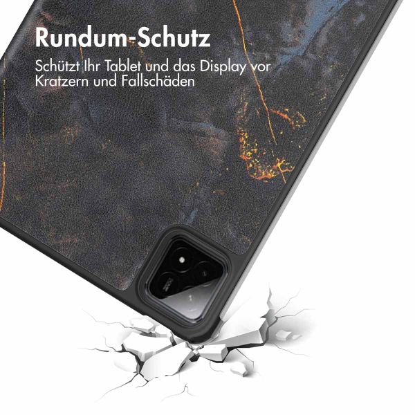 imoshion Design Trifold Klaphülle Xiaomi Pad 7 / 7 Pro - Black Marble