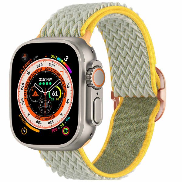 imoshion Elastische Nylonarmband für das Apple Watch Series 1-10 / SE / Ultra (2) - 42/44/45/46/49 mm - Hellgrün