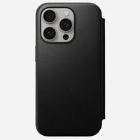 Nomad Modern Leather Folio Klapphülle Apple iPhone 15 Pro - Schwarz