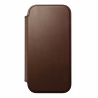 Nomad Modern Leather Folio Klapphülle Apple iPhone 17 - Braun