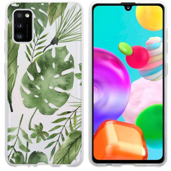 imoshion Design Hülle Samsung Galaxy A41 - Monstera Leaves