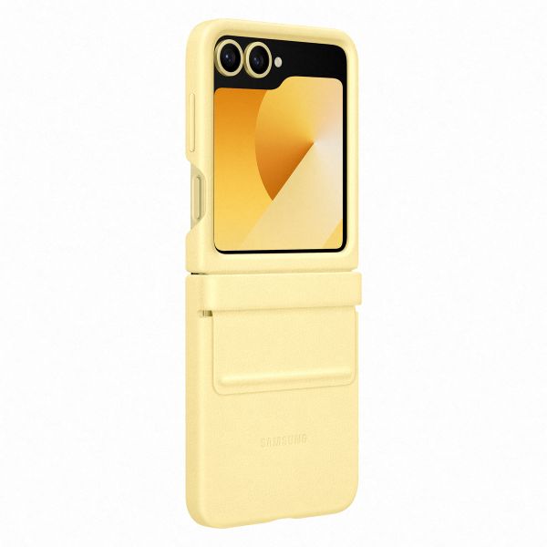 Samsung Original KindSuit Vegan Leather Case Samsung Galaxy Z Flip 6 / Flip 7 FE - Yellow