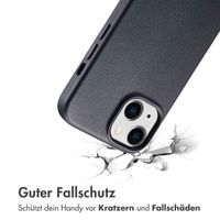 Accezz MagSafe Leather Backcover für das iPhone 15 - Onyx Black