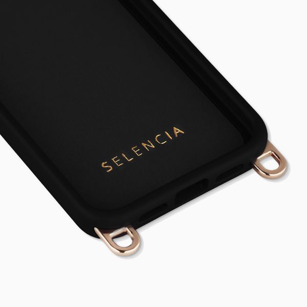 Selencia Rivièra Backcover mit MagSafe mit abnehmbaren Haken Apple iPhone SE (2022 / 2020) / 8 / 7 / 6(s) - Velvet Black