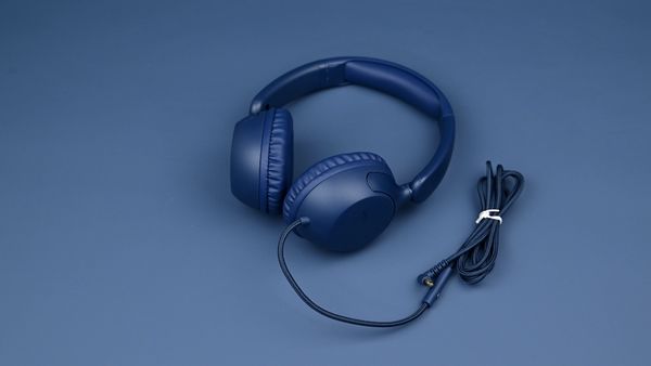imoshion Kinderkopfhörer mit AUX-Kabel - Dezibelbegrenzer - Denim Blue