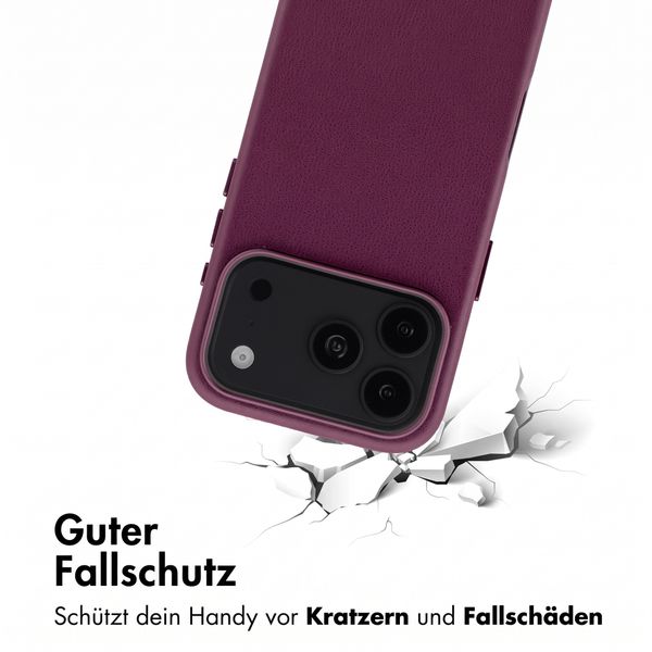 Accezz MagSafe Leather Backcover Apple iPhone 18 Pro Max / 17 Pro Max - Heath Purple