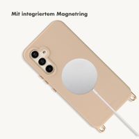 Selencia Rivièra Backcover mit MagSafe mit abnehmbaren Haken Samsung Galaxy A54 (5G) - Milky Latte