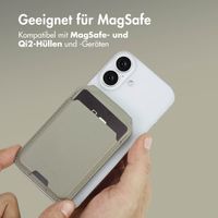 Accezz Leder-Wallet mit Standfunktion - Geeignet für MagSafe und Qi2 - Light Grey