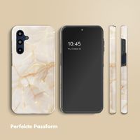 Selencia Vivid Tough Back Cover für das Samsung Galaxy A16 - Golden Beige Marble