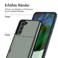imoshion Backcover mit Kartenfach Samsung Galaxy S21 FE - Dunkelgrün