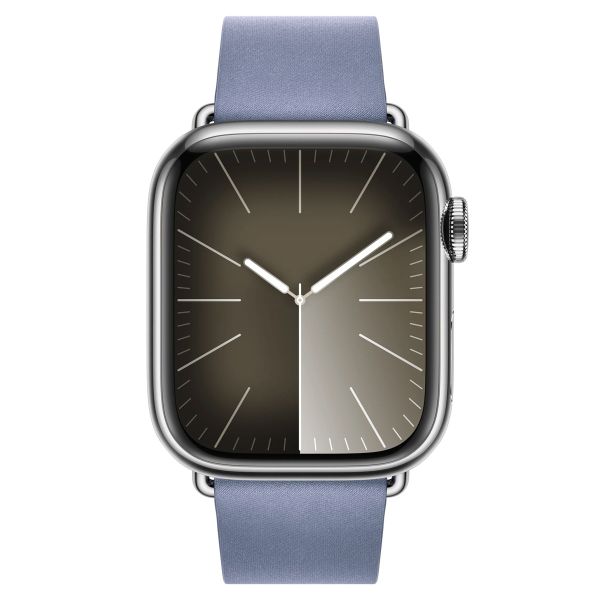 Apple Modern Buckle FineWoven für das  Apple Watch Series 1 t/m 9 / SE (38/40/41 mm) | Series 10 / 11 (42 mm) - Größe L - Lavender Blue