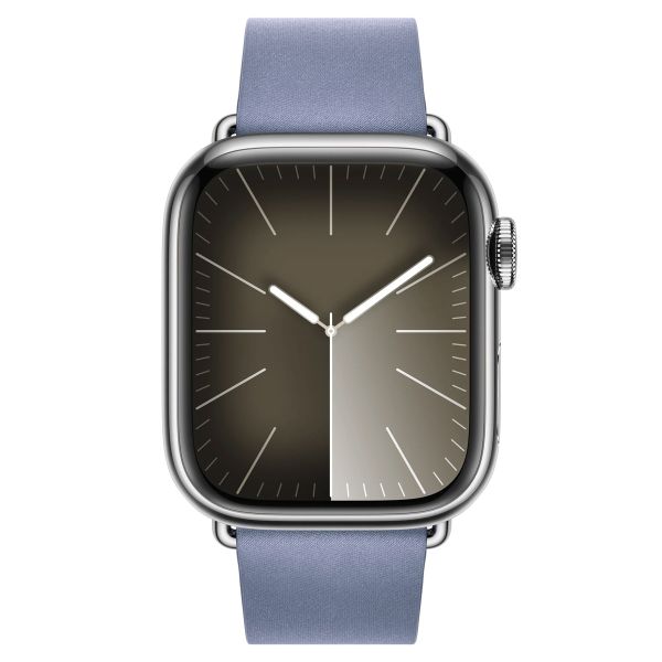 Apple Modern Buckle FineWoven für die Apple Watch Series 1 bis 9 / SE (38/40/41 mm) | Series 10 (42 mm) - Größe L - Lavender Blue