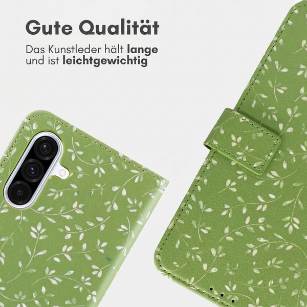 imoshion Design Klapphülle Samsung Galaxy A26 - Green Flowers
