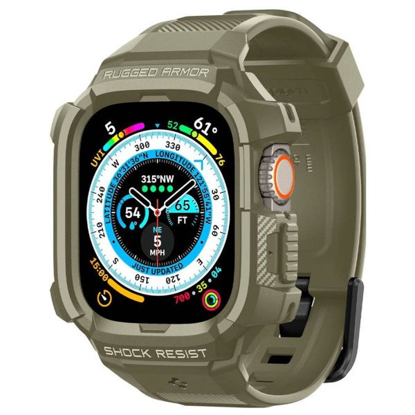 Spigen Rugged Armor™ Pro Case für die Apple Watch Ultra (2) - 49 mm - Khaki