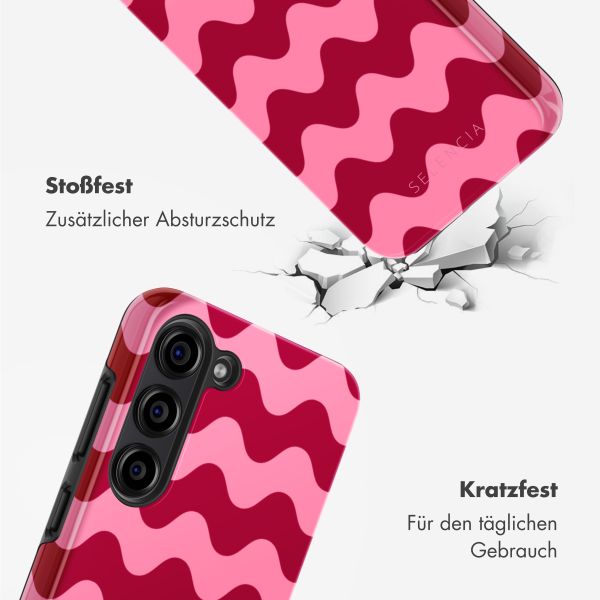 Selencia Vivid Tough Back Cover für das Samsung Galaxy S23 - Wave Vibes Lipstick