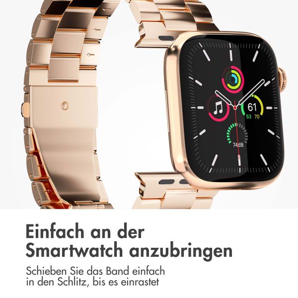 imoshion Edelstahlarmband für das Apple Watch Series 1 bis 9 / SE (38/40/41 mm) | Series 10 (42 mm) - Rose Gold