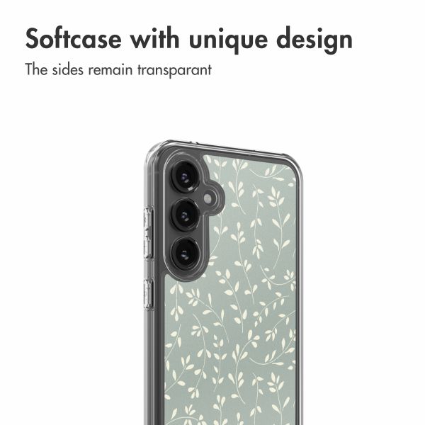 imoshion Design Hülle Samsung Galaxy S23 FE - Smoke Green Flowers
