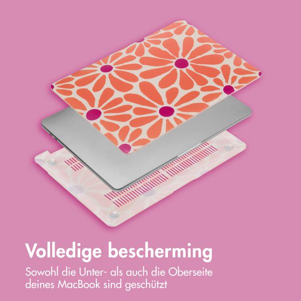 imoshion Design Laptop Cover für Apple MacBook Pro 16 Zoll (2021 / 2023 M3 / 2024 M4 / 2026 M5) - Orange Flower Connect