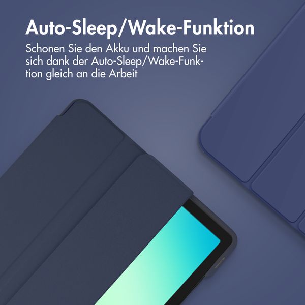 Accezz Smarte Klapphülle aus Silikon Samsung Galaxy Tab A11 Plus / A9 Plus - Dunkelblau