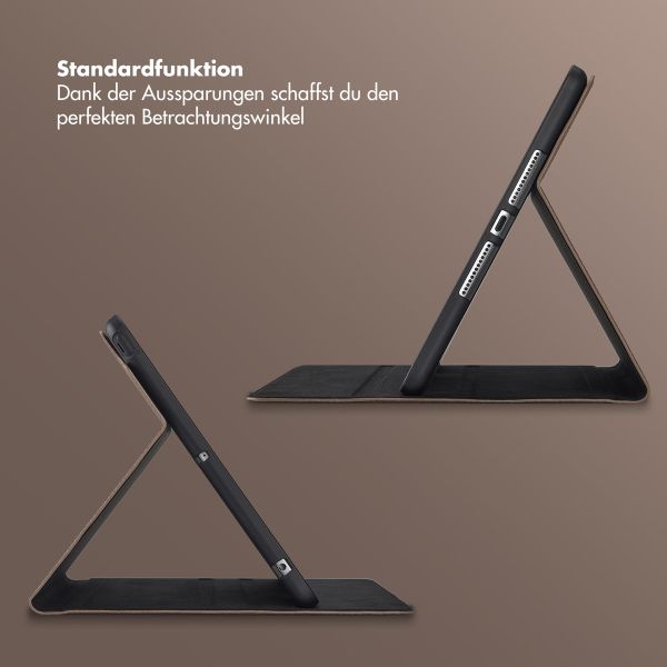 Selencia Riva Klapphülle Apple iPad 9 (2021) 10.2 Zoll / iPad 8 (2020) 10.2 Zoll / iPad 7 (2019) 10.2 Zoll - Beige