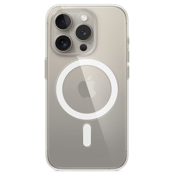 Apple Clearcase für das Apple iPhone 15 Pro + Apple MagSafe kabelloses Ladegerät 25 W - 1 Meter