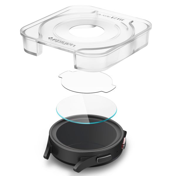 Spigen EZ FIT Glas.tR Displayschutzfolie mit Applikator für die Samsung Galaxy Watch 5 Pro - 45 mm - Transparent