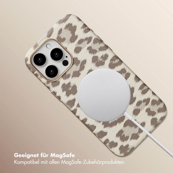 Selencia Sabi Backcover Leopardenmuster mit MagSafe Apple iPhone 15 Pro Max - Soft Ivory